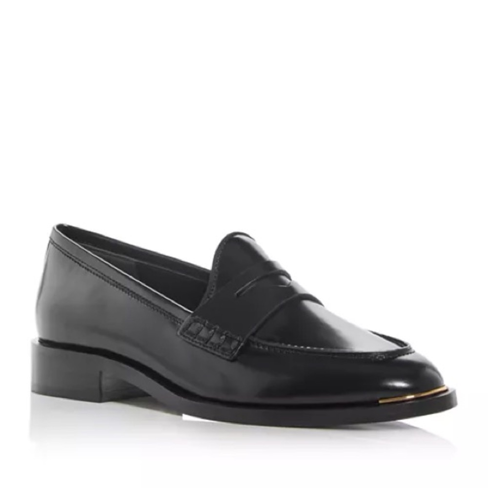Giuseppe Zanotti Black Loafers with Gold Accent